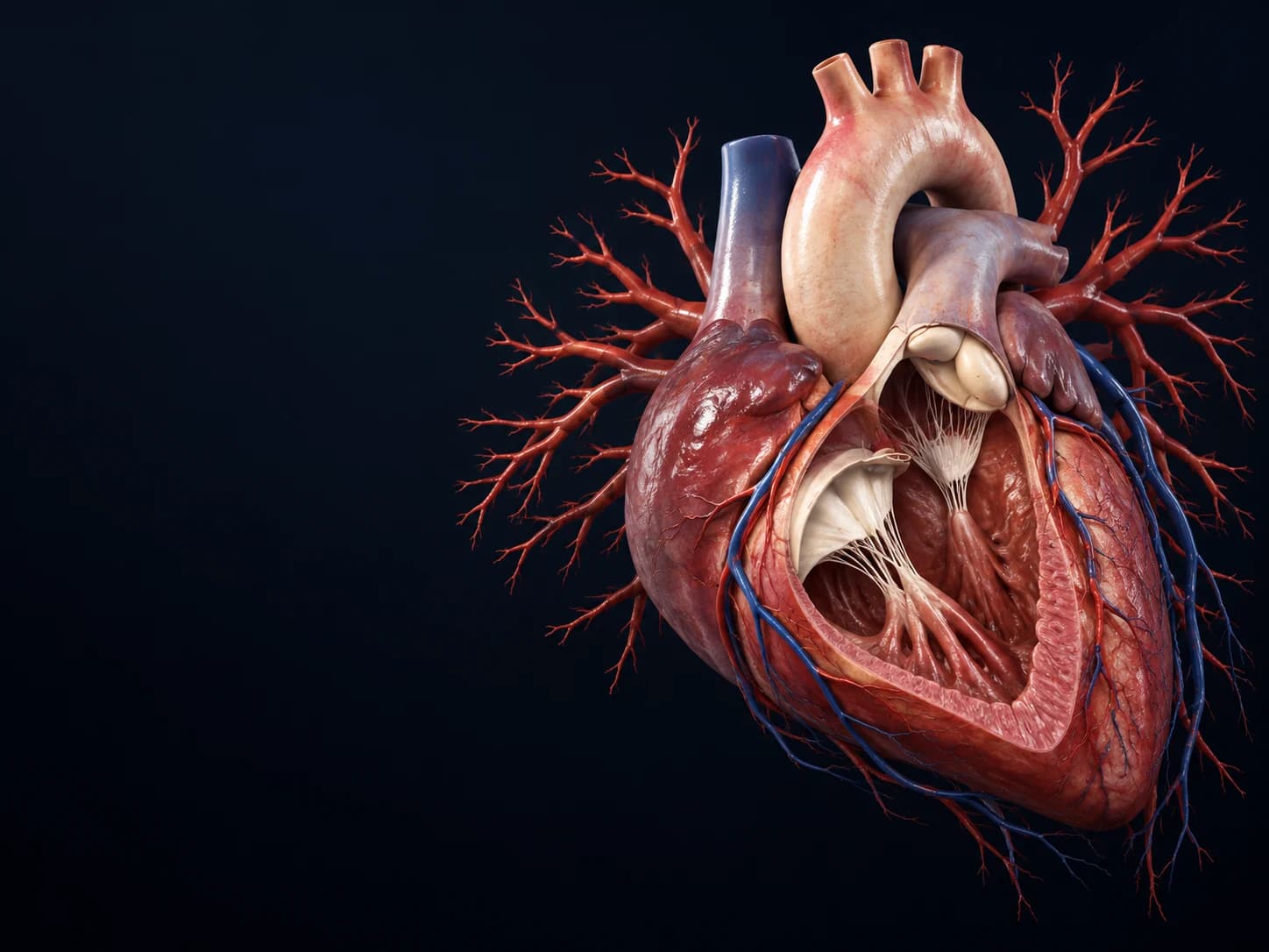 Detailed anatomical heart cutaway used as the Anatomy Learner project thumbnail